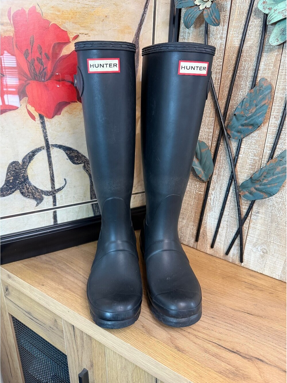 Hunter Original Tall Black Women's Rain Boots Size 6 US